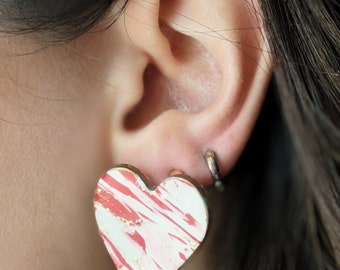 Large Valentine's Heart Earrings
