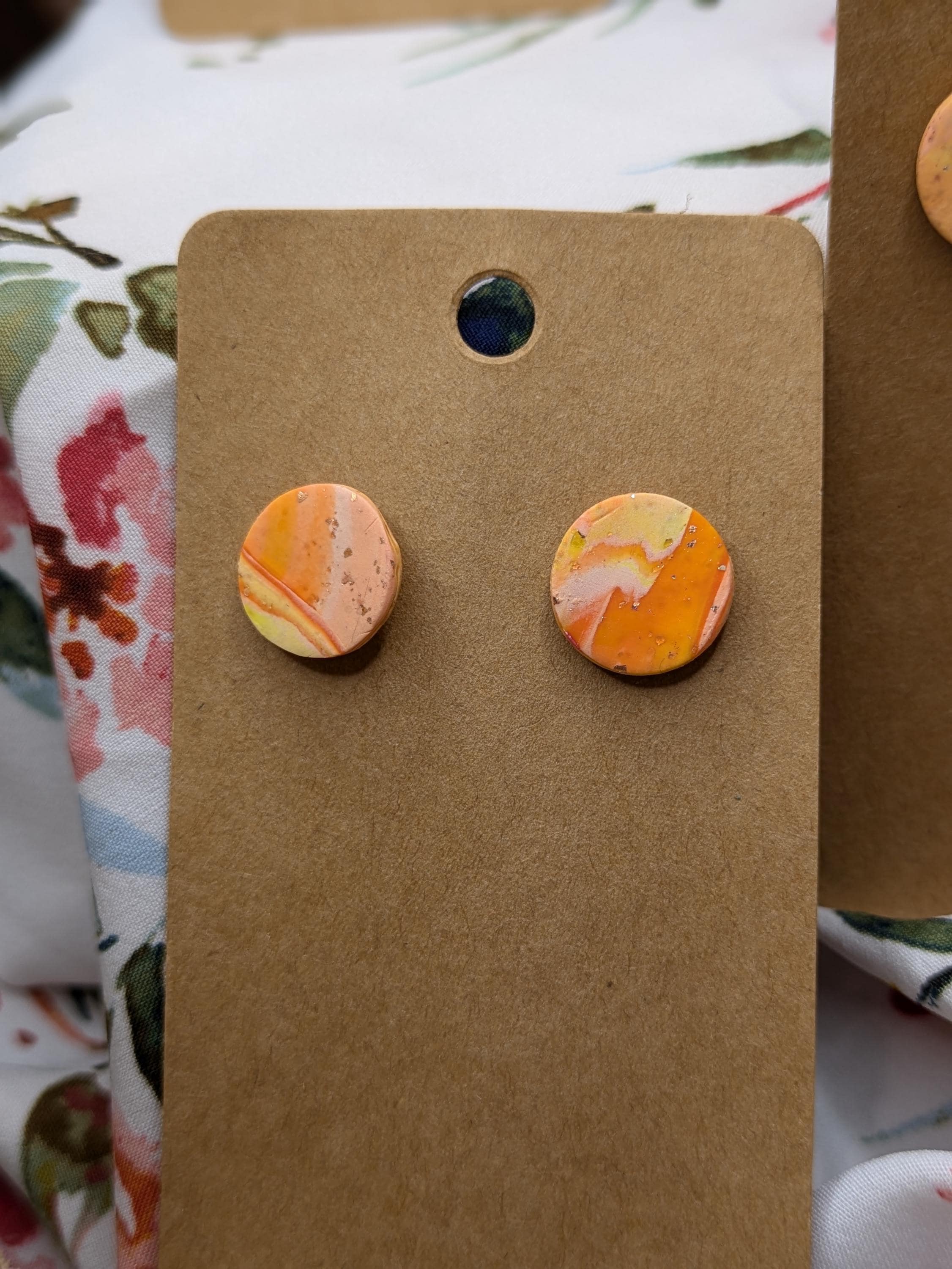 オレンジクラッシュイヤリング - Etsy 日本