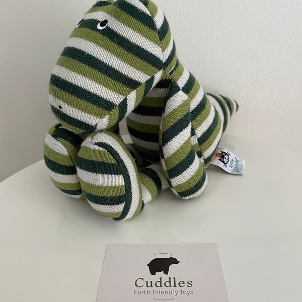 Jellycat green stripey crocodile cuddly toy
