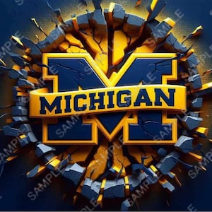 Michigan Football PNG Tumbler Wrap