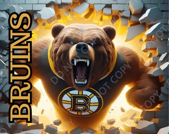 Boston Bruins PNG Tumbler Wrap