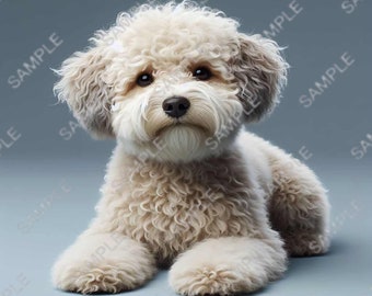 Poochon Dog PNG Tumbler Wrap