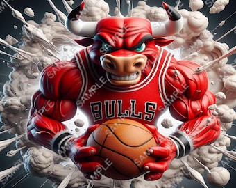 Bulls PNG Tumbler Wrap