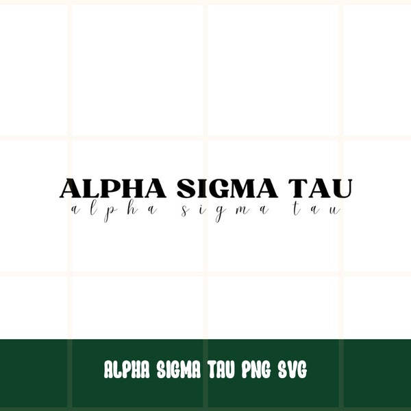 Alpha Sigma Tau Sorority Greek Life PNG SVG File Digital Download