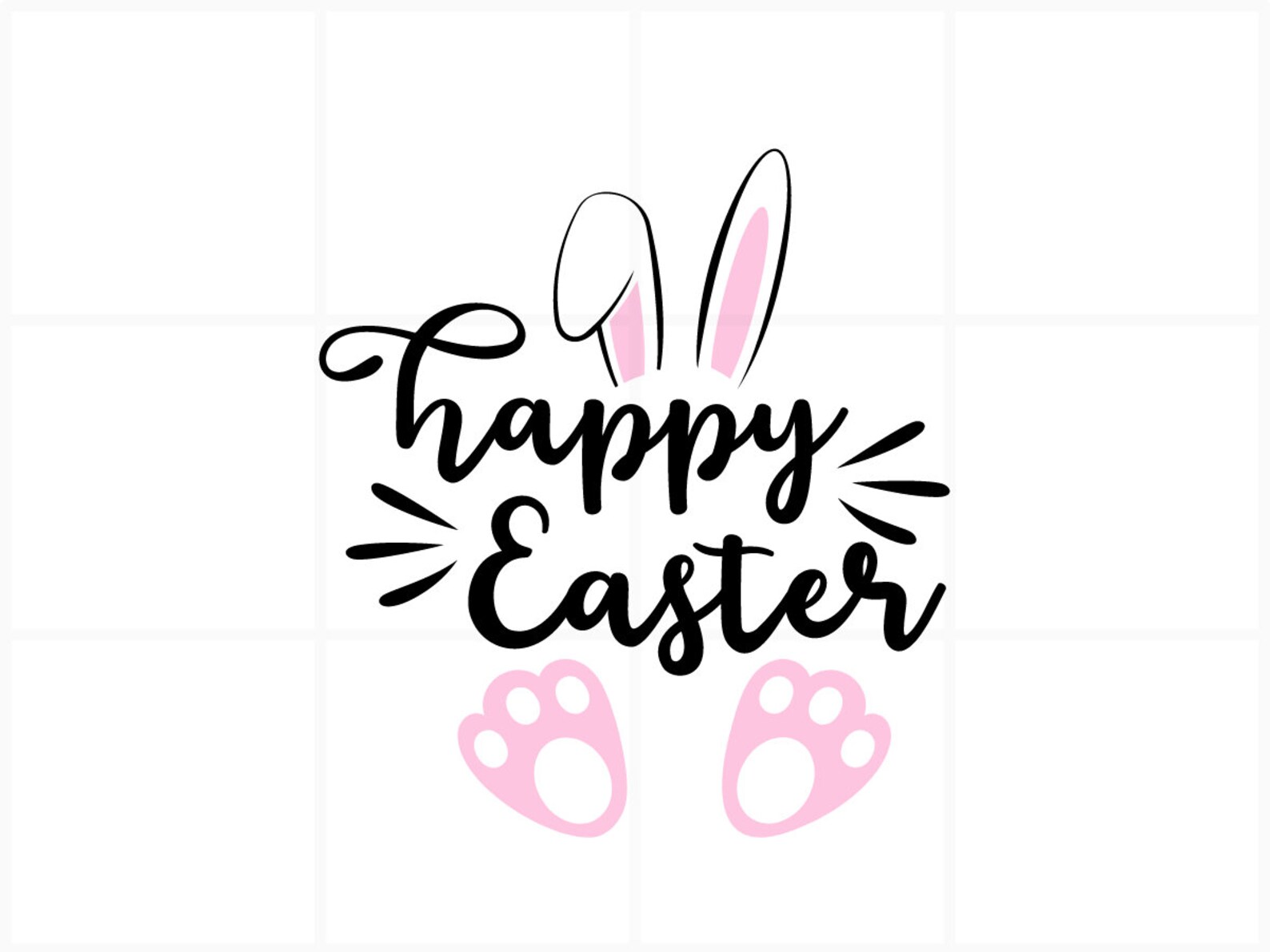 Happy Easter Bunny SVG Digital Download File - Etsy