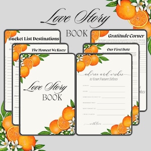 シトリック ラブ ストーリー ブック PDF | 結婚式&記念日ギフト | カップルギフト | ロマンチックギフト | 即時ダウンロード | カップル タイム カプセル