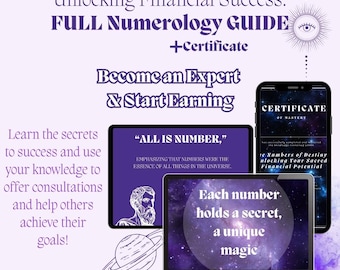 Numerology Guide | Spiritual Guide | Unlocking Your Secret Potential | +Certificate | Number Meaning | PDF | Instant Download
