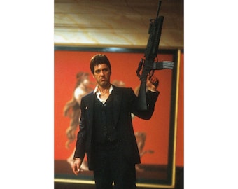 Affiches verticales mates Gun Scarface Al Pacino, souvenirs de films, impression d'art mural Tony Montana, décoration de chambre sur le thème des gangsters, fan de cinéma mafia