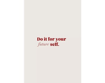 Impression affiche rouge et blanc, art mural inspirant, impression citation motivante, impression verticale mate, décoration de dortoir
