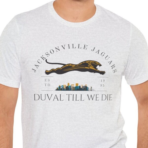 Jacksonville Jaguars Mens/Womens Tshirt, DTWD Duval Til We Die NFL Jungle Cats, Go Jags Game Day Shirt Football Fan Jags Logo