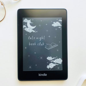 Late Night Book Club Kindle Lock Screen | Paperwhite Wallpaper Lock Screen |  FULL Screen, NO Borders | Bookish | Booktok | ePUB File