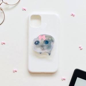 Sad Hamster Phone Grip | Meme Phone Grip | Coquette Phone Grip | I'm Just a Girl | Holographic | MagSafe | Kindle | Cute | Kawaii | Griptok