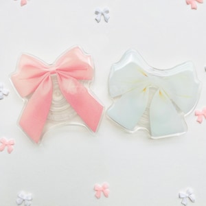 Hair Bow Phone Grip | Ribbon Bow Phone Grip | Pink Bow Phone Grip | White Bow Phone Grip | Coquette Bow | MagSafe | Kindle | Cute | Kawaii