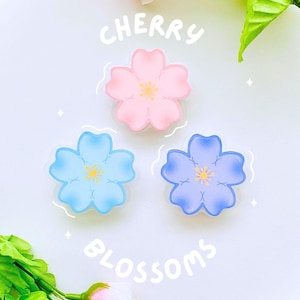 Kirschblüten Handy Griff | Sakura Handy Griff | Holographisch | MagSafe | Telefon Zubehör | Kindle | Griff | Blume | Kawaii | Niedlich