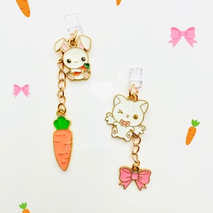 Kawaii Bunny/Cat Dust Plug: Coquette Phone Charm