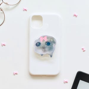 Sad Hamster Phone Grip: Holographic Coquette MagSafe Griptok