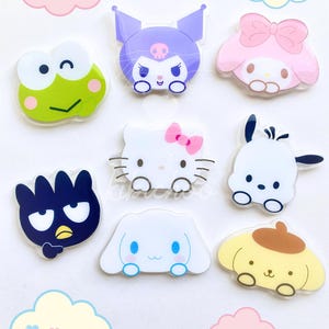 Impugnatura per telefono Sanrio / Impugnatura per telefono Kitty and Friends / Pompompurin / Pochacco / Olografica / MagSafe / Impugnatura magnetica / Supporto per Kindle / Regalo