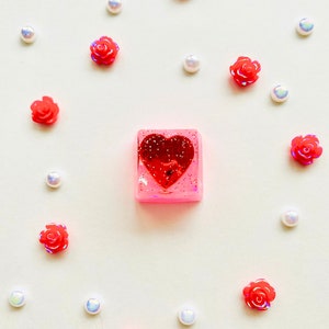 keycaps, heart, pearls, roses