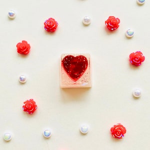 keycaps, heart, pearls, roses