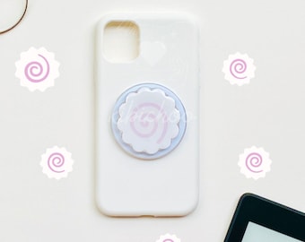 Fish Cake Phone Grip / Narutomaki / MagSafe / Supporto magnetico per telefono / Ramen / Anime / Kawaii / Giappone / Carino / Bianco / Rosa / Regalo / Magnete