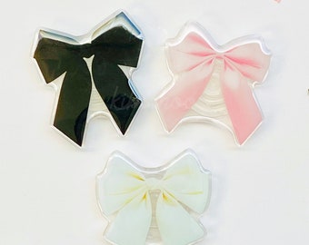 Coquette Phone Grip | Bow Phone Grip | Pink Bow | White Bow | Black Bow | MagSafe | Kindle | Girly Bow | Cute | Kawaii | Gifts for Her