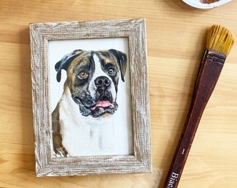 Dog Portrait,  Mini Custom Watercolor Pet Portrait, Cat Portraits from Photos, custom dog painting, dog portrait custom painting