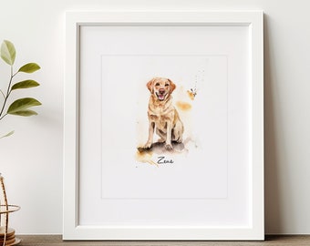 Mini Custom Watercolor Pet Portrait, Cat Portraits from Photos,Dog Portraits From Photos, Pet Painting, Custom Tiny Paintings, Miniature