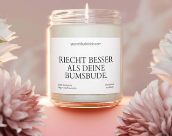 Smells better than your dive – scented candle in a glass | Housewarming gift, moving house, shared apartment, new place, fun candle