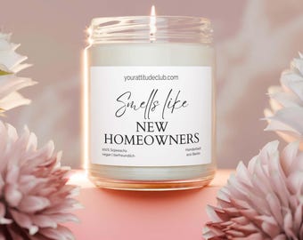 Smells like new homeowners – Scented candle housewarming gift in a glass jar | 300ml & 400ml