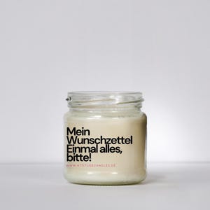 Mein Wunschzettel Einmal alles, bitte! | Attitude Candles Duftkerze Geschenk Geburtstag Hochzeit Weihnachten Einweihung