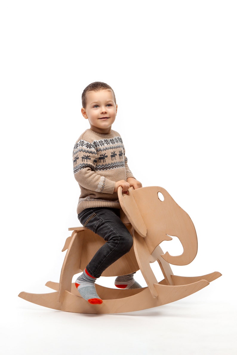 Chaise berçante éléphant, jouet à bascule, cheval à bascule, chaise berçante, chaise berçante pour enfant. image 5