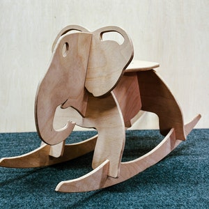 Chaise berçante éléphant, jouet à bascule, cheval à bascule, chaise berçante, chaise berçante pour enfant. image 1