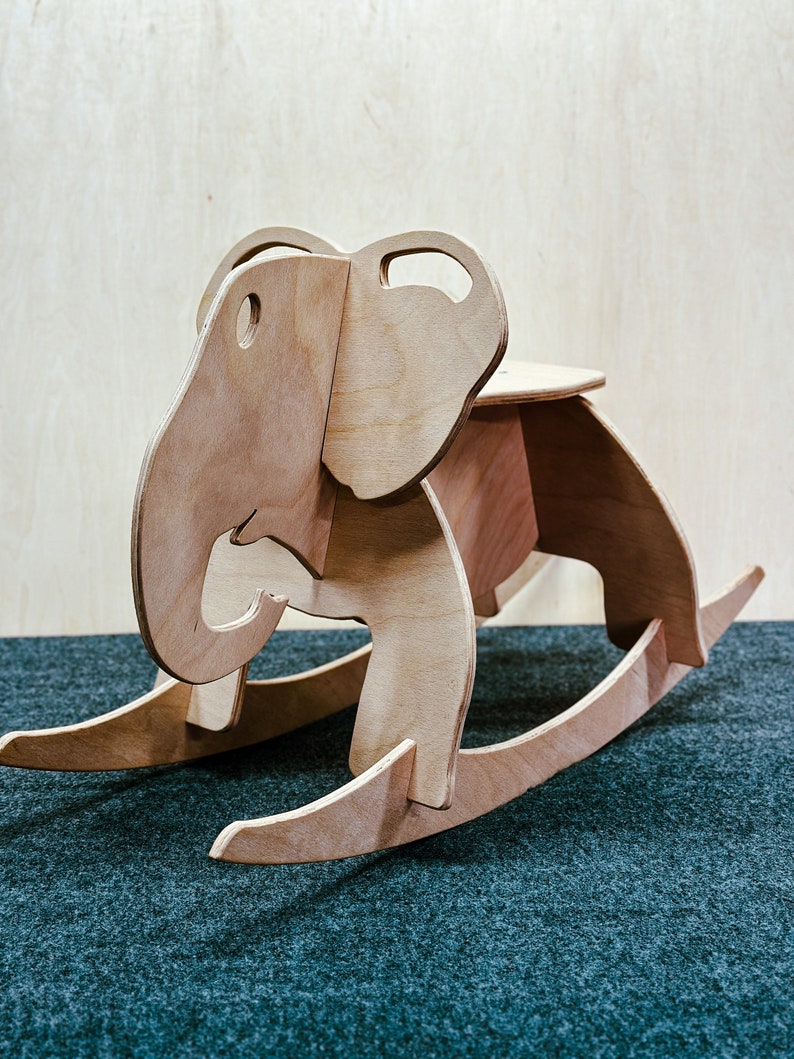 Chaise berçante éléphant, jouet à bascule, cheval à bascule, chaise berçante, chaise berçante pour enfant. image 1