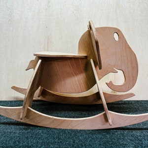 Chaise berçante éléphant, jouet à bascule, cheval à bascule, chaise berçante, chaise berçante pour enfant. image 4