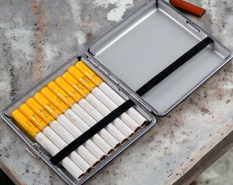 Leather Cigarette Case, Holds 20 sticks, Men's Cigarette Box, Stoner Gift, Unique Gift For Men, Husband Gift