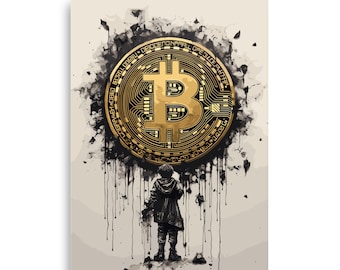 Bitcoin Poster, Crypto Art, Decentralized Future Home Decor