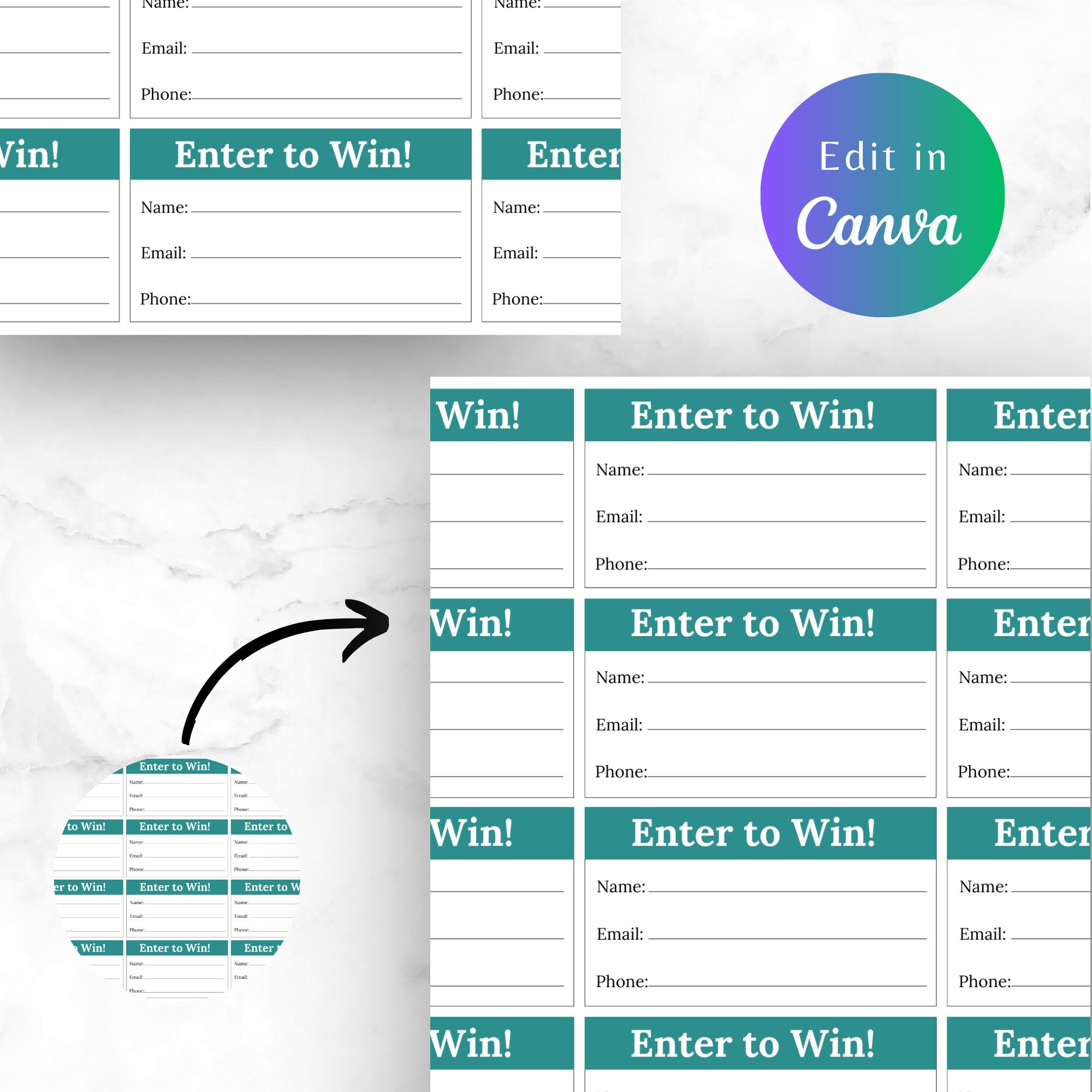 EDITABLE RAFFLE TICKET, Raffle Template, Fillable Ticket, Custom Raffle ...