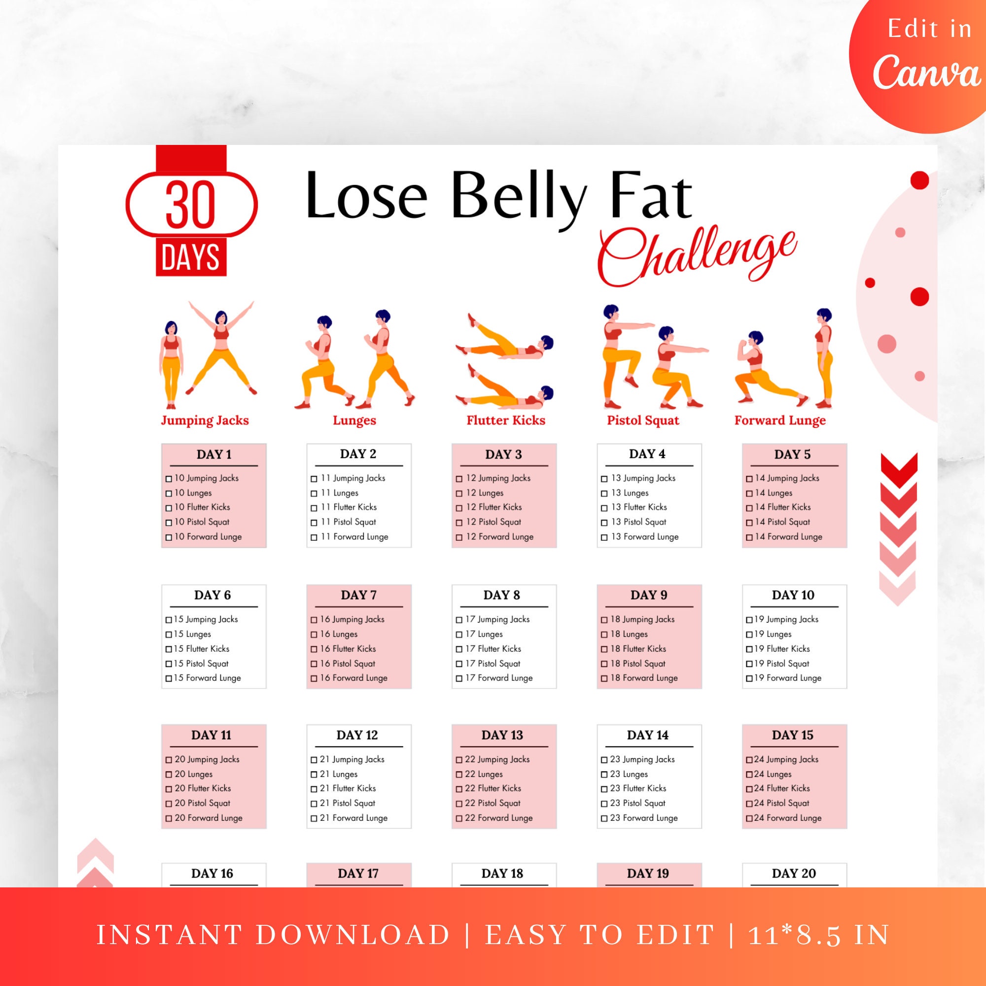 Belly fat 30 day challenge hotsell