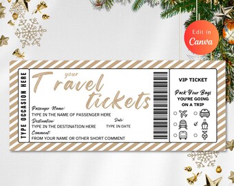 Biglietto Viaggio Personalizzato - Rivelazione Sorpresa, Design Su Misura Con Testo Libero - Foto 2