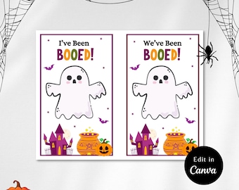 Editable YOU'VE BEEN Booed, Halloween Favor Tag, Halloween Tradition, Youve been booed, weve been booed, neighborhood game, boo buddy