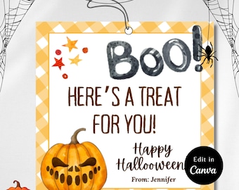 Editable HALLOWEEN TAGS, Halloween Gift Tags, Halloween Gift Tag, Halloween tag, halloween printable, cute halloween tags, Halloween