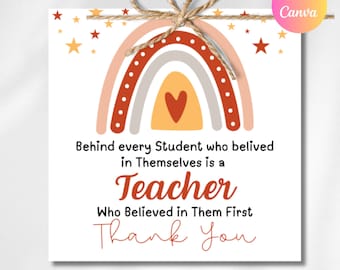 Editable Happy Teacher Appreciation Week Gift Tags, Teacher Appreciation Gift, Gift Card Tag, Goodie Bag Tag, Teacher Gift, DIY Gift