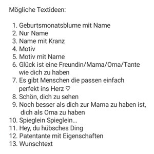 Taschenspiegel graviert mit Wunschtext/Motiv/Name personalisiert. Geschenk für Freundin, Mama, Tochter, Oma, Patin, Tante,Braut,Brautjungfer Bild 7