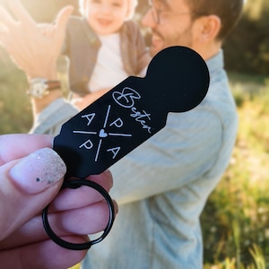 Personalisierter Einkaufswagenlöser Schlüsselanhänger Geschenk Muttertag Vatertag Fingerabdruck Gravur Chip Alternative aus Metall Anhänger