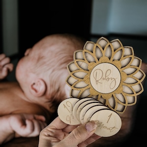 Meilensteinkarten für Babys erstes Jahr. Perfektes Geschenk zur Geburt | Babyparty | Schwangerschaft | Mama. Ersten 12 Monate fotografieren.