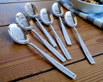 Breakfast spoon, tablespoon, personalized with your choice of text, name, and design