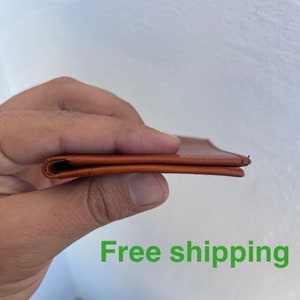 Schlanke Leder Geldbörse Handgefertigt - Elegantes, minimalistisches Design, perfektes Geschenk zum Jahrestag, für Sie und Ihn, für Herren und Damen