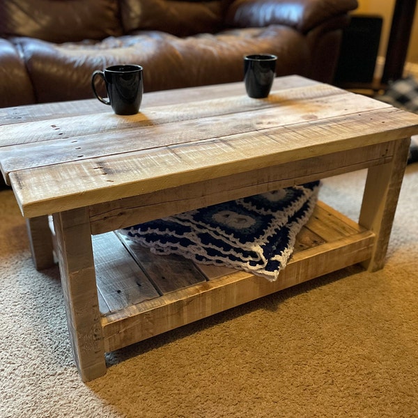 Reclaimed Wood Coffee Table - Etsy