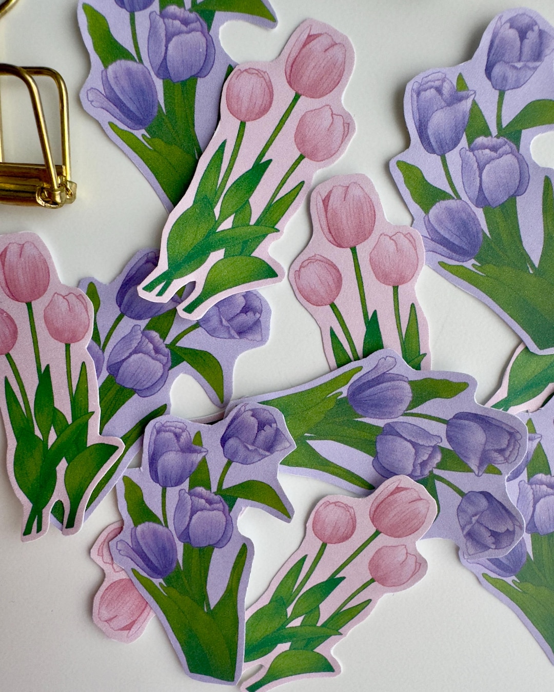 Purple and Pink Tulips Sticker Pack Perfect for Bullet Journals ...