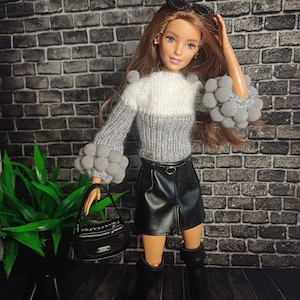 Stylish outfit for a 11 inch / 30 cm femate Dolls / Doll Clothes / Premium Handmade Quality / Clothes for Dolls / Fashion Doll Clothes